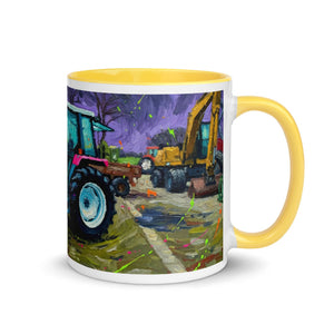 The Tractor Mugs Store Renault 65-32 MX Splash Art | Mug with Color Inside Quality Farmers Merch