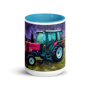 The Tractor Mugs Store Renault 65-32 MX Splash Art | Mug with Color Inside Quality Farmers Merch