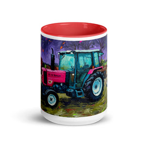 The Tractor Mugs Store Renault 65-32 MX Splash Art | Mug with Color Inside Quality Farmers Merch