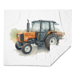 The Tractor Mugs Store Renault 65-32 MX Watercolor | Throw Blanket Quality Farmers Merch