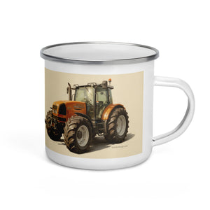 The Tractor Mugs Store Renault ares 696 rz Oil Painting | Enamel Mug Quality Farmers Merch
