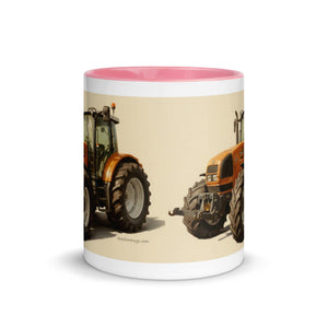 The Tractor Mugs Store Renault ares 696 rz Oil Painting | Mug with Color Inside Quality Farmers Merch
