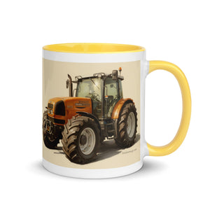 The Tractor Mugs Store Renault ares 696 rz Oil Painting | Mug with Color Inside Quality Farmers Merch