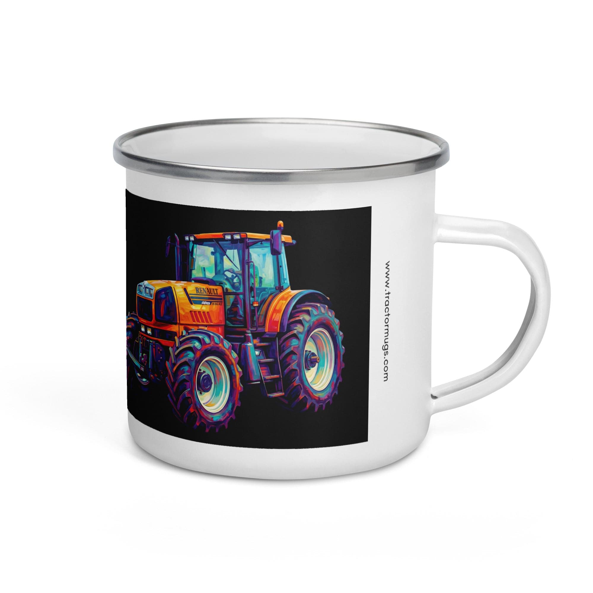 The Tractor Mugs Store Renault Atles 926 | Splash Art Enamel Mug Quality Farmers Merch