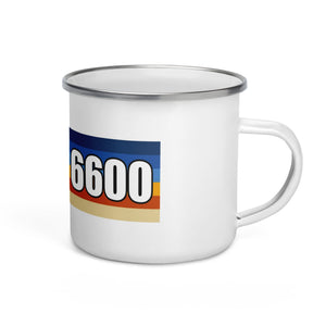 The Tractor Mugs Store Retro Stripes 6600 | Enamel Mug Quality Farmers Merch