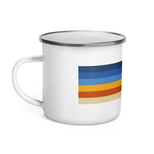 The Tractor Mugs Store Retro Stripes 7610 | Enamel Mug Quality Farmers Merch