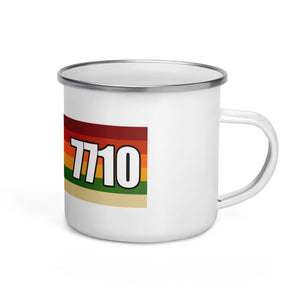 The Tractor Mugs Store Retro Stripes 7710 | Enamel Mug Quality Farmers Merch