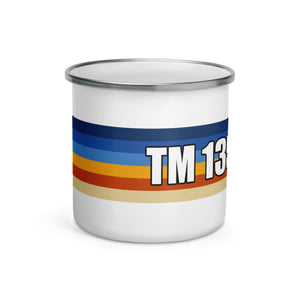 The Tractor Mugs Store Retro Stripes TM 135 | Enamel Mug Quality Farmers Merch