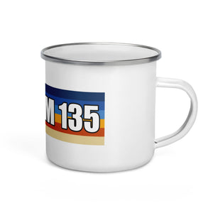 The Tractor Mugs Store Retro Stripes TM 135 | Enamel Mug Quality Farmers Merch