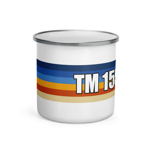 The Tractor Mugs Store Retro Stripes TM 155 | Enamel Mug Quality Farmers Merch