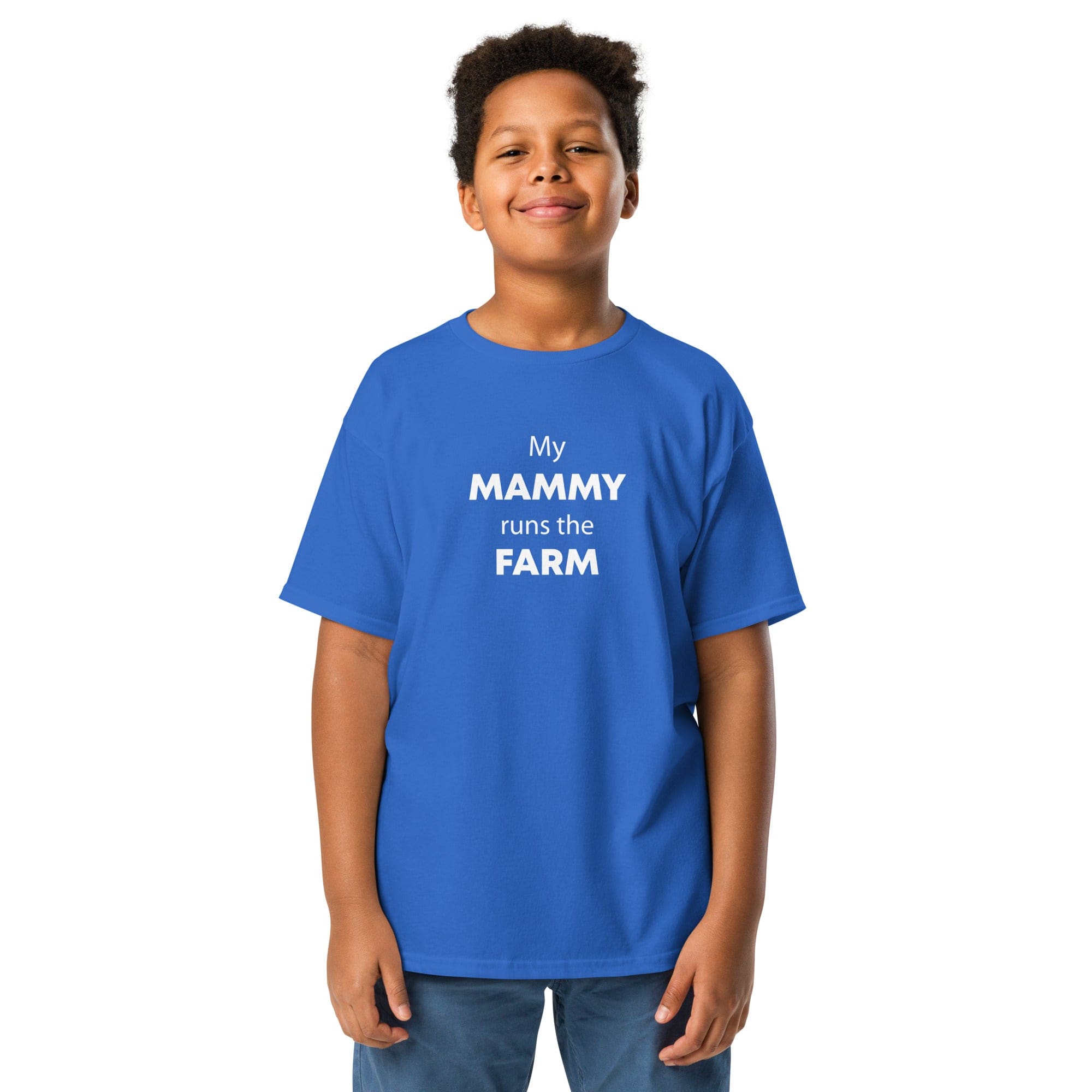 The Tractor Mugs Store Royal / XS Mammy Runs the Farm | Youth Classic Tee Quality Farmers Merch
