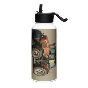 The Tractor Mugs Store SAME Dorado Natural 70 (Stage V) Oil Painting | Stainless steel water bottle with a straw lid Quality Farmers Merch
