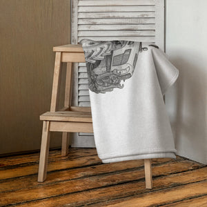 The Tractor Mugs Store SAME Explorer 105 (Stage V) Pencil Sketch | Towel Quality Farmers Merch