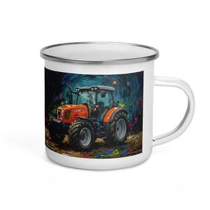 The Tractor Mugs Store SAME Explorer 105 (Stage V) Splash Art | Enamel Mug Quality Farmers Merch