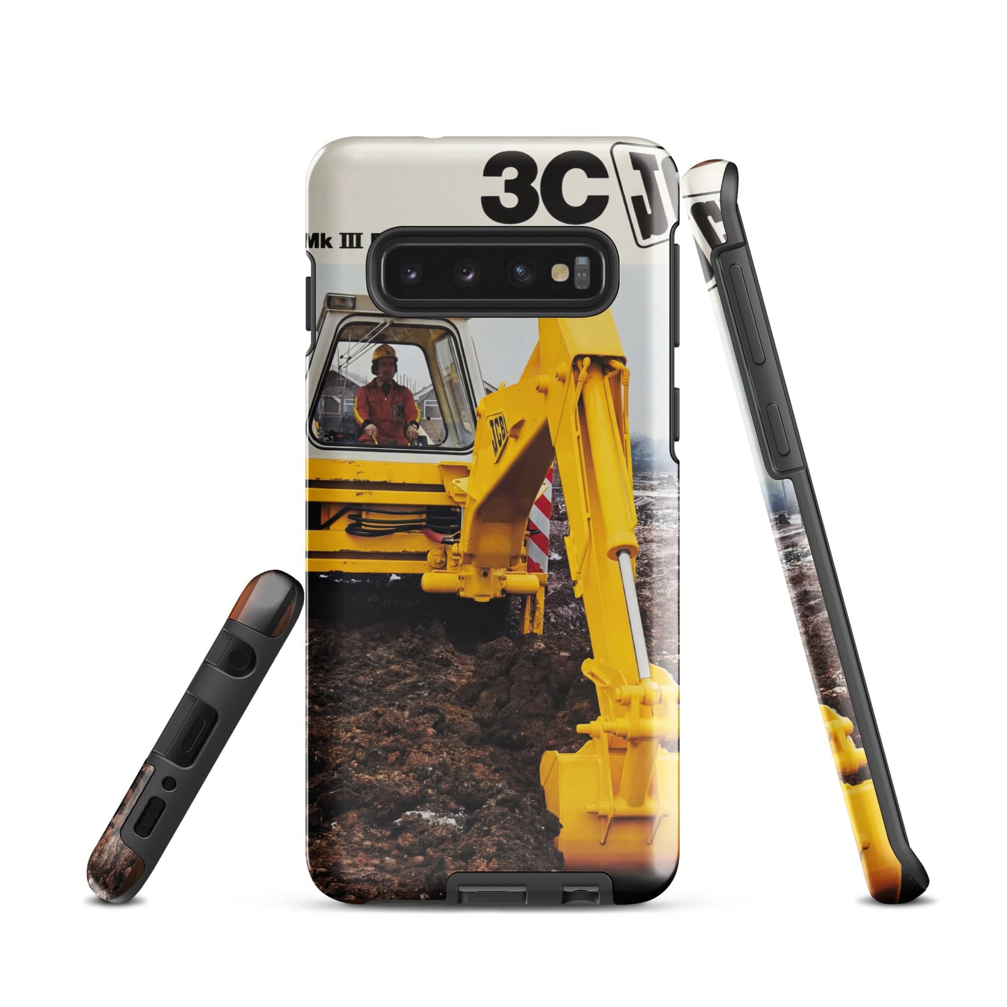 The Tractor Mugs Store Samsung Galaxy S10 JCB 3C II Advert | Tough case for Samsung® Quality Farmers Merch