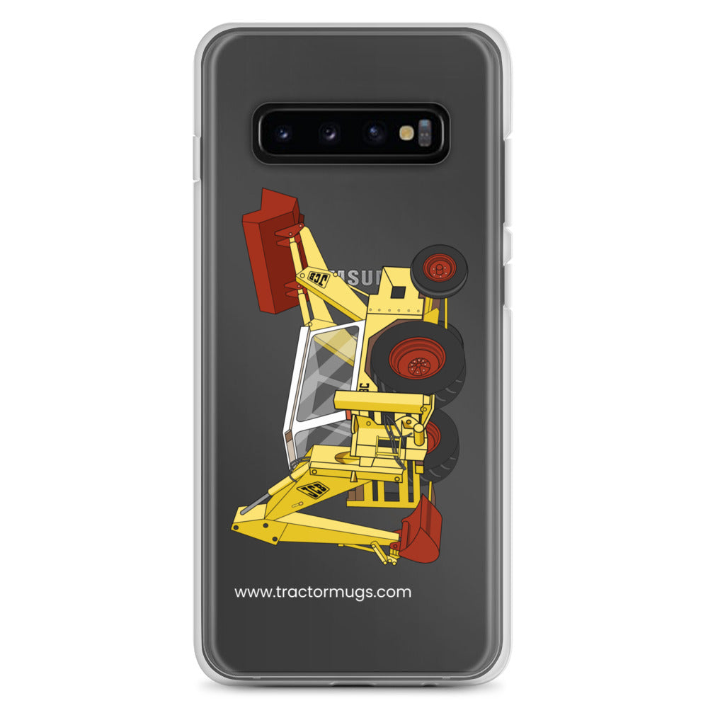 The Tractor Mugs Store Samsung Galaxy S10+ JCB 3C II Backhoe | Clear Case for Samsung® Quality Farmers Merch