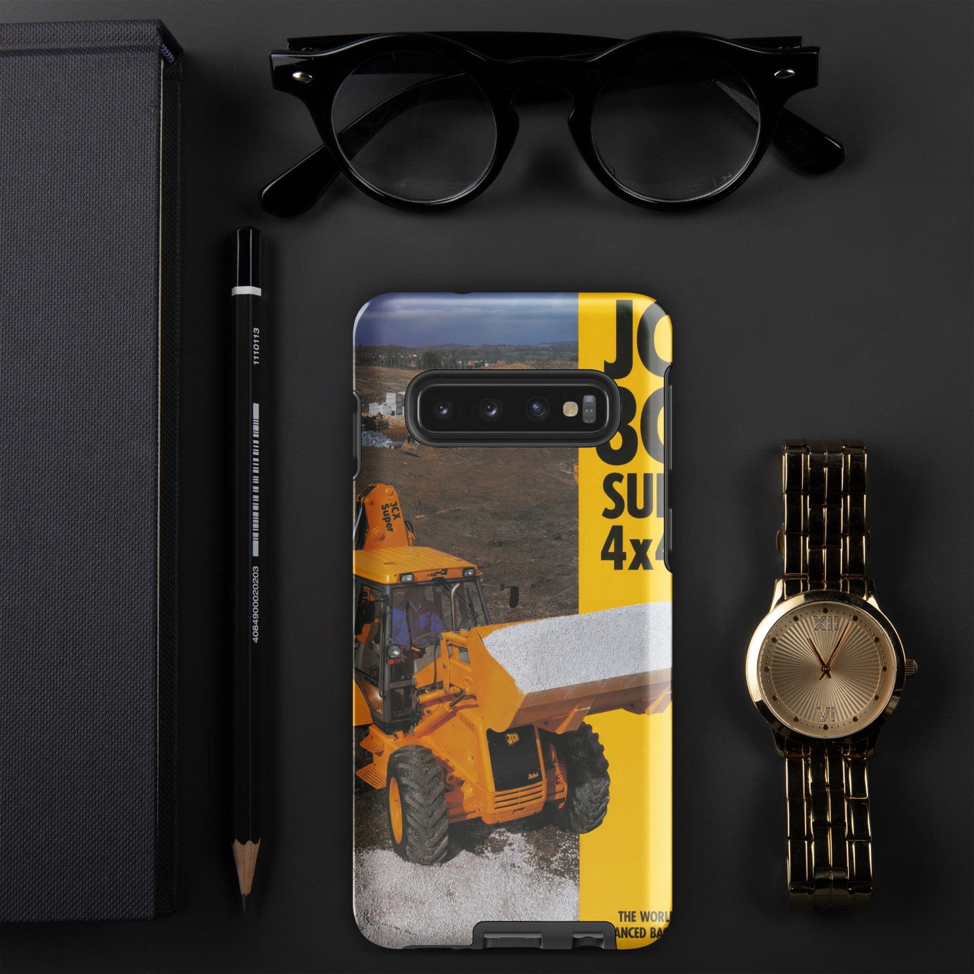 The Tractor Mugs Store Samsung Galaxy S10 JCB 3CX 4x4x4 Brochure | Tough case for Samsung® Quality Farmers Merch