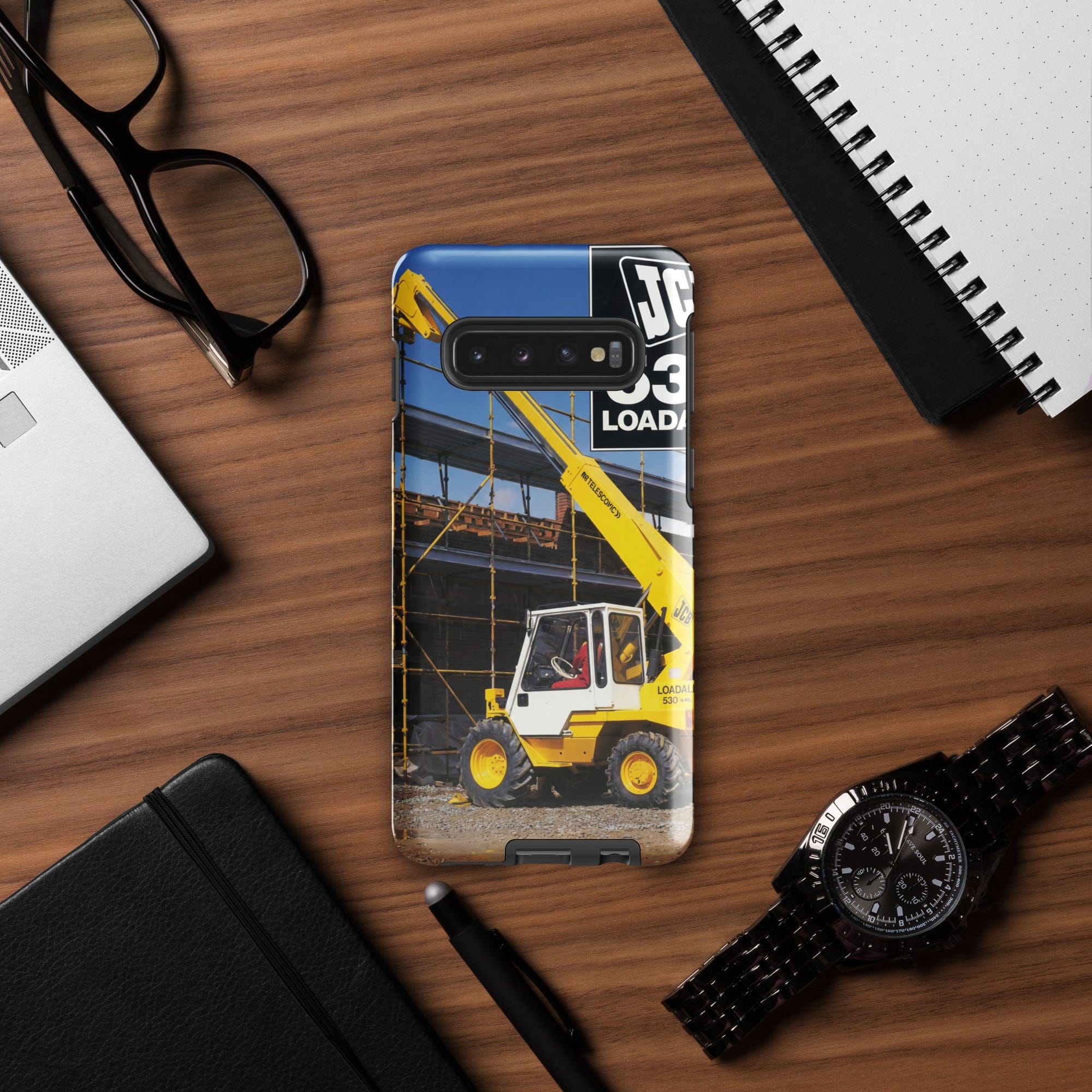 The Tractor Mugs Store Samsung Galaxy S10 JCB Loadall 530 Brochure | Tough case for Samsung® Quality Farmers Merch