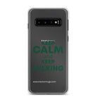 The Tractor Mugs Store Samsung Galaxy S10 KEEP CALM and KEEP MILKING | Clear Case for Samsung® Quality Farmers Merch