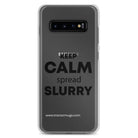 The Tractor Mugs Store Samsung Galaxy S10+ KEEP CALM spread SLURRY | Clear Case for Samsung® Quality Farmers Merch