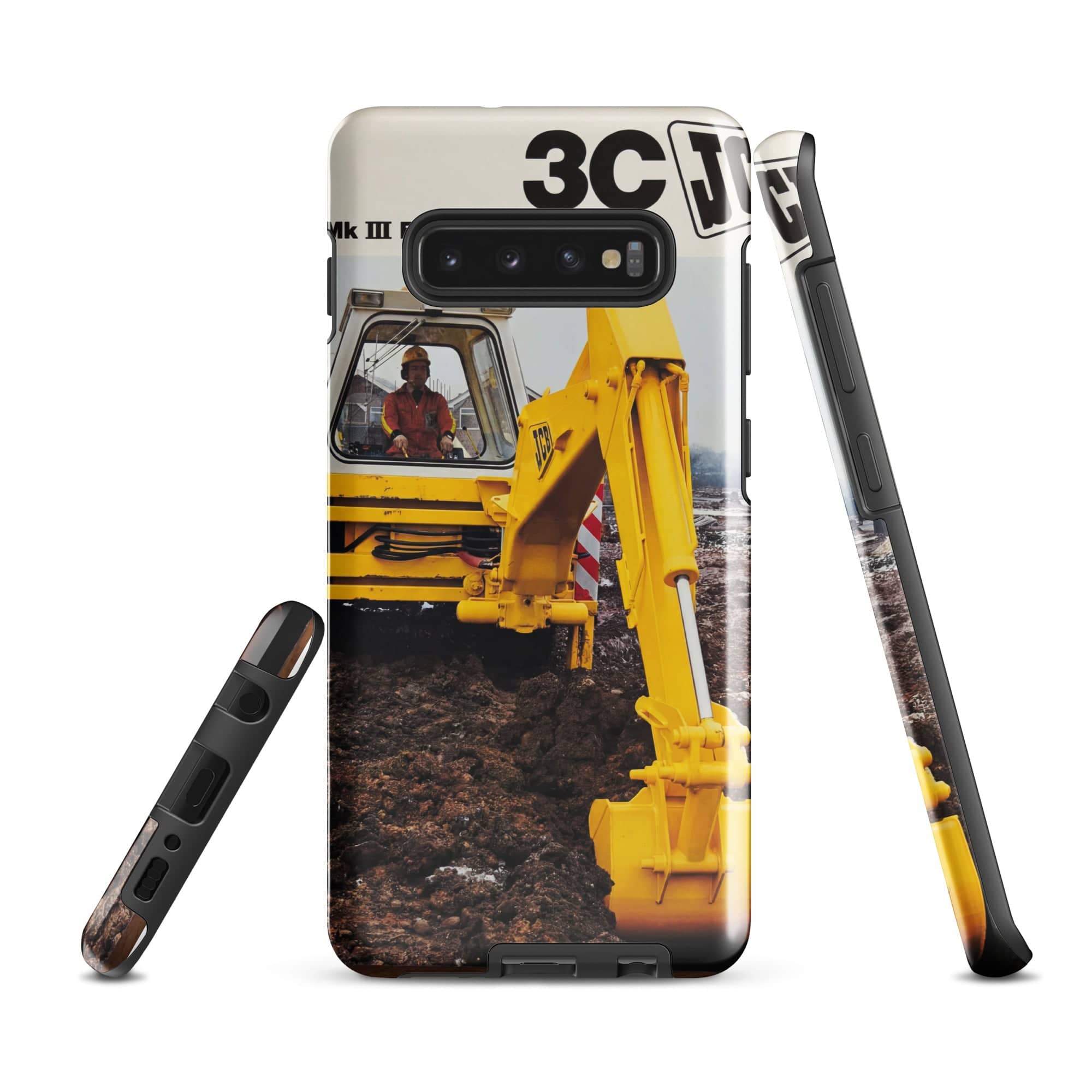 The Tractor Mugs Store Samsung Galaxy S10 Plus JCB 3C II Advert | Tough case for Samsung® Quality Farmers Merch