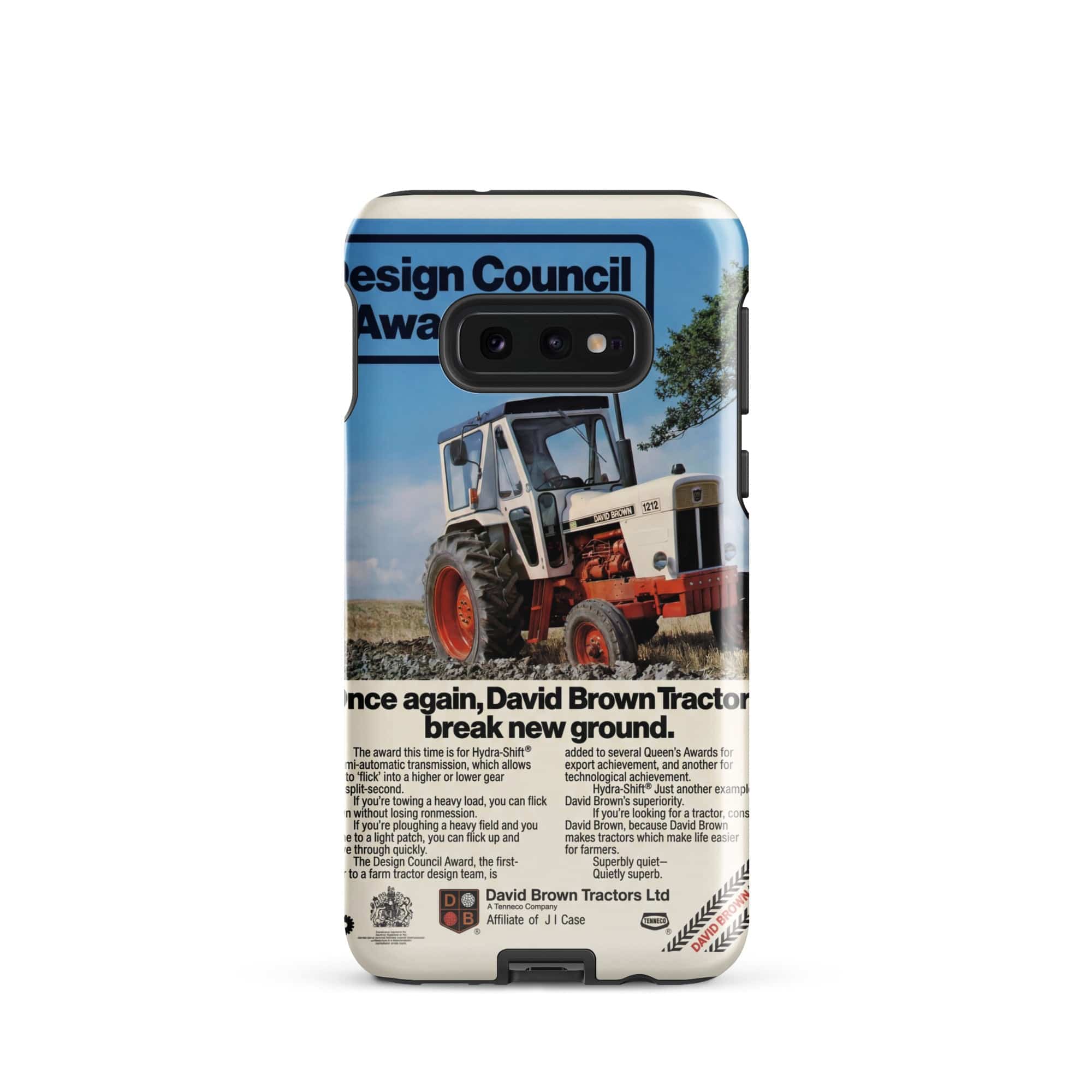 The Tractor Mugs Store Samsung Galaxy S10e David Brown Advert | Tough case for Samsung® Quality Farmers Merch