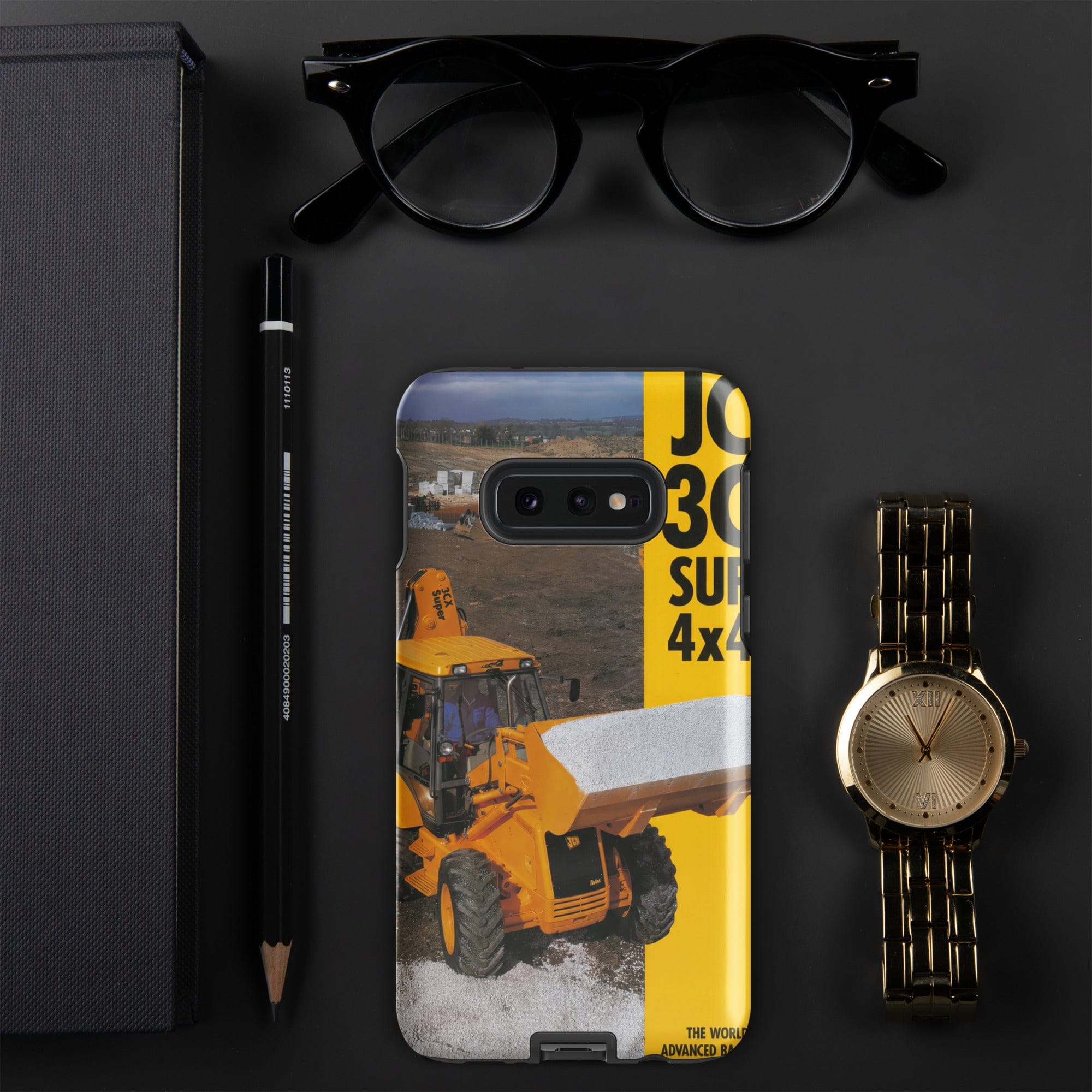 The Tractor Mugs Store Samsung Galaxy S10e JCB 3CX 4x4x4 Brochure | Tough case for Samsung® Quality Farmers Merch