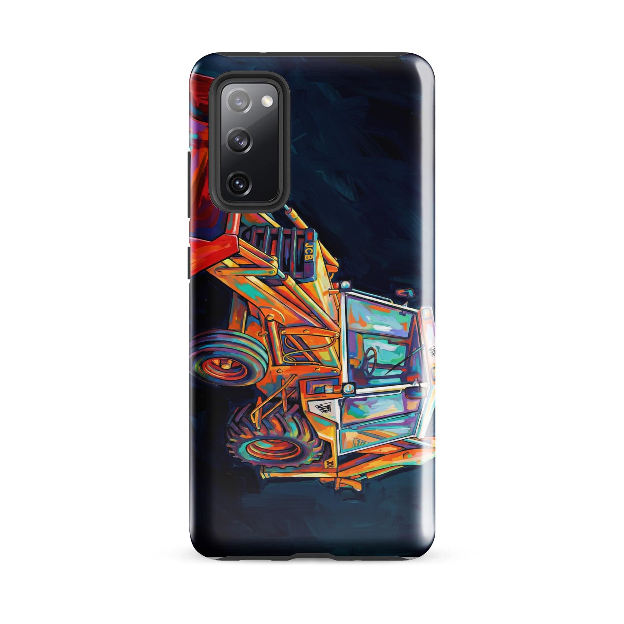 The Tractor Mugs Store Samsung Galaxy S20 FE JCB 3CX White Cabin | Splash Art Tough case for Samsung® Quality Farmers Merch