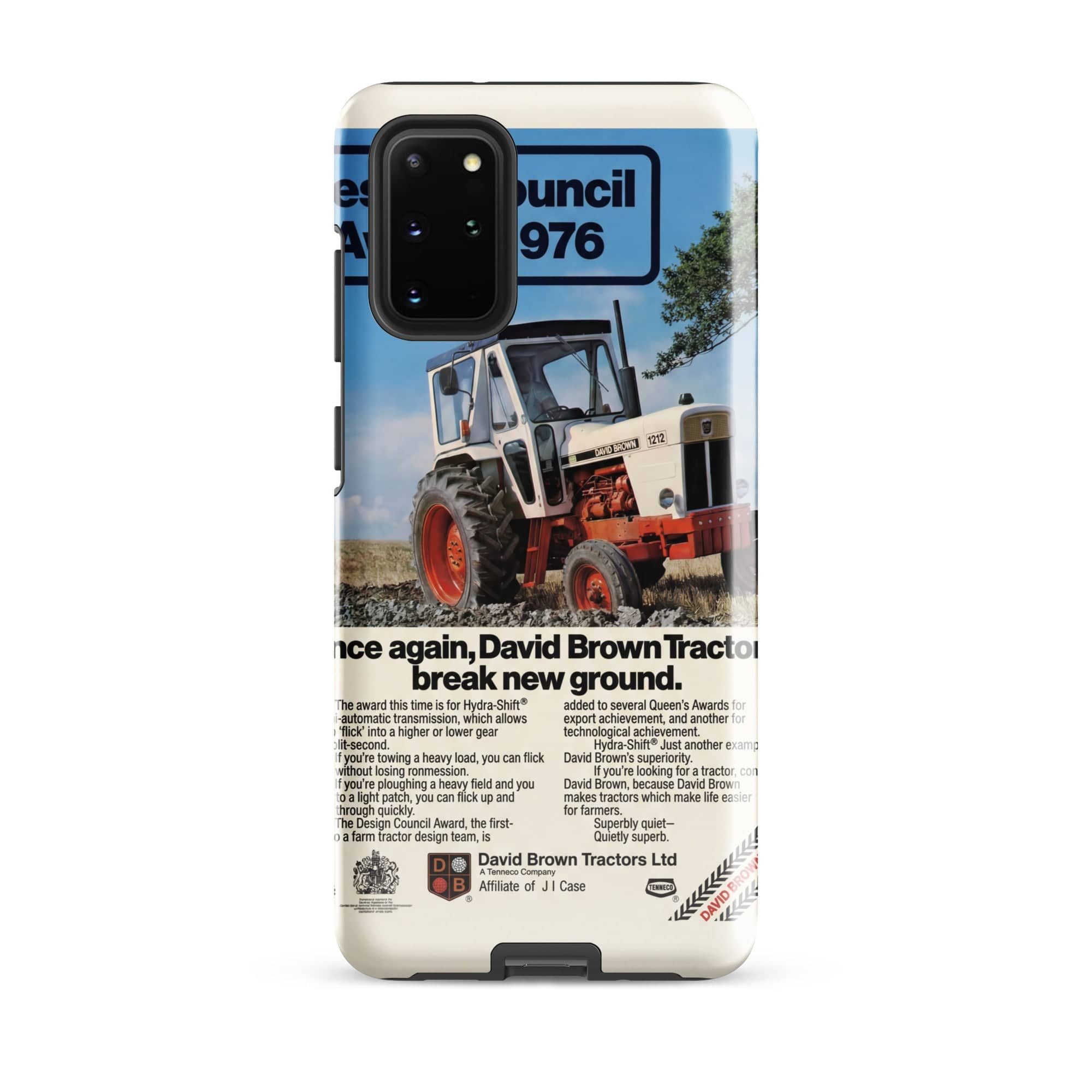 The Tractor Mugs Store Samsung Galaxy S20 Plus David Brown Advert | Tough case for Samsung® Quality Farmers Merch