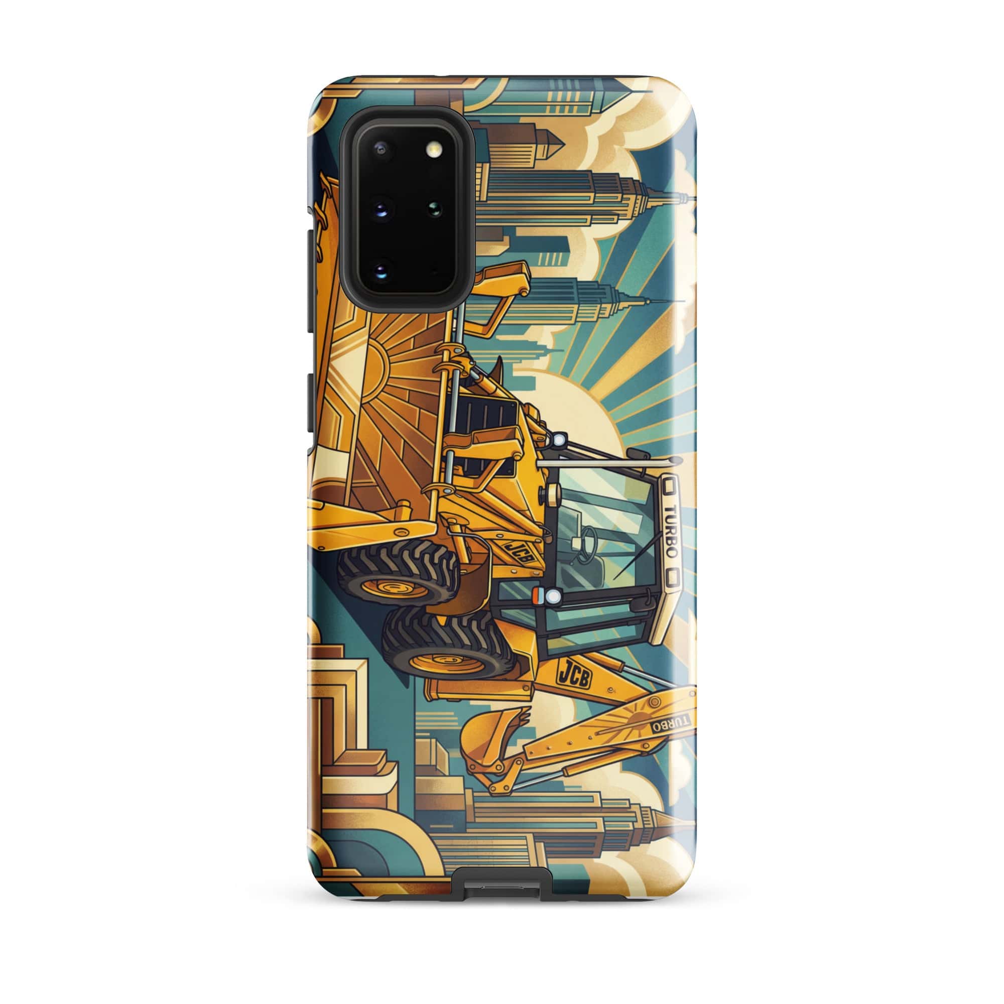 The Tractor Mugs Store Samsung Galaxy S20 Plus JCB 3CX TURBO | Art Deco Tough case for Samsung® Quality Farmers Merch