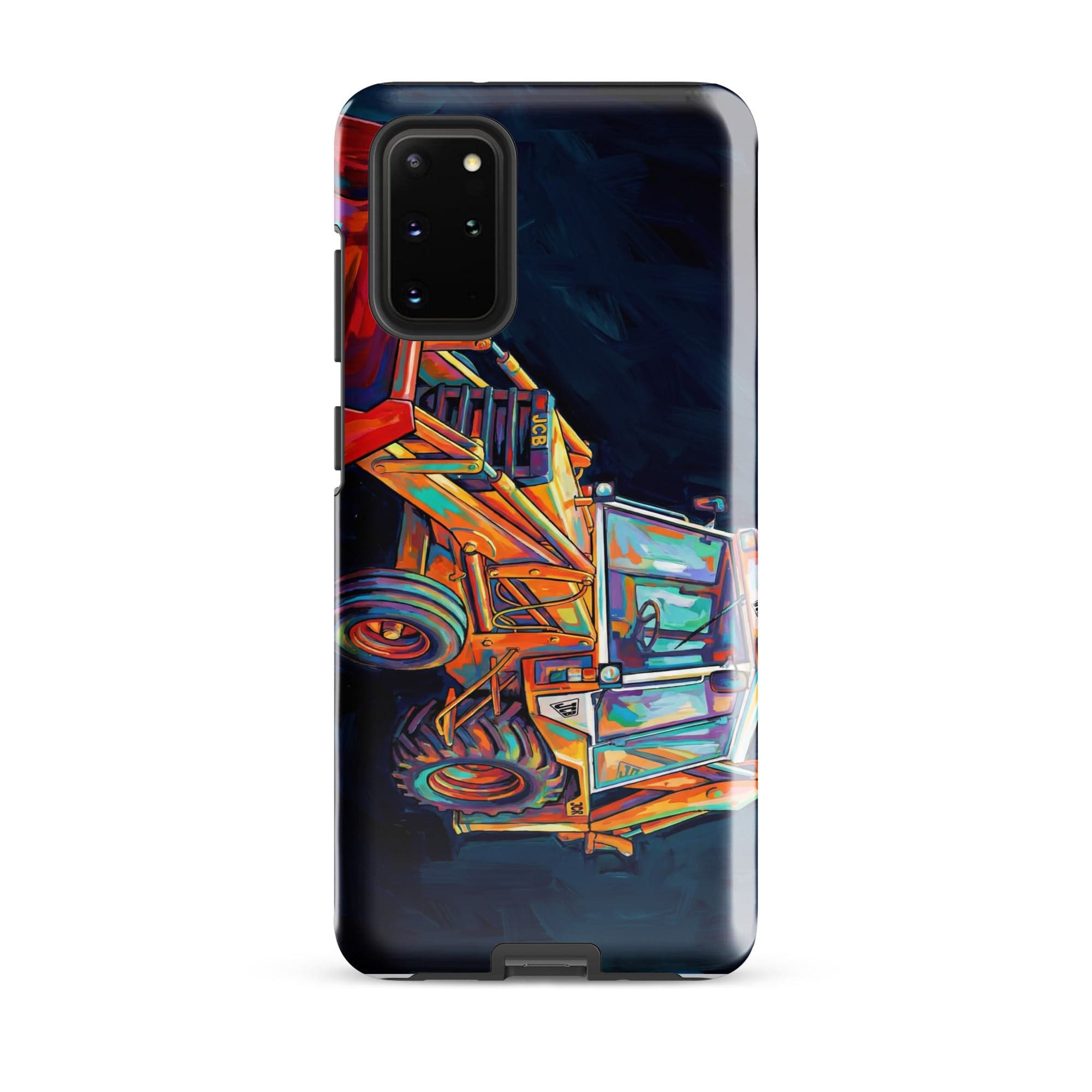 The Tractor Mugs Store Samsung Galaxy S20 Plus JCB 3CX White Cabin | Splash Art Tough case for Samsung® Quality Farmers Merch