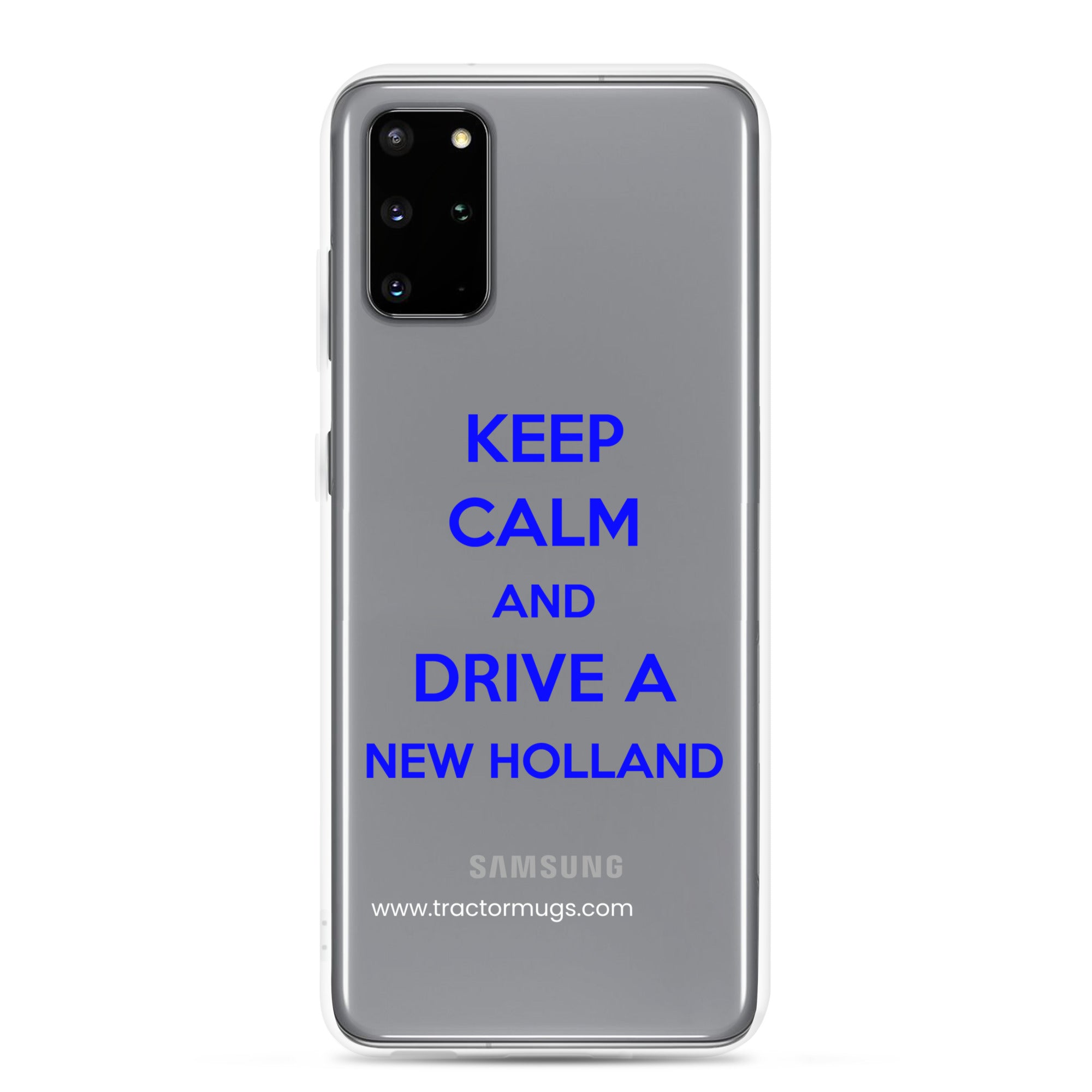 The Tractor Mugs Store Samsung Galaxy S20 Plus Keep Calm New Holland | Clear Case for Samsung® Quality Farmers Merch