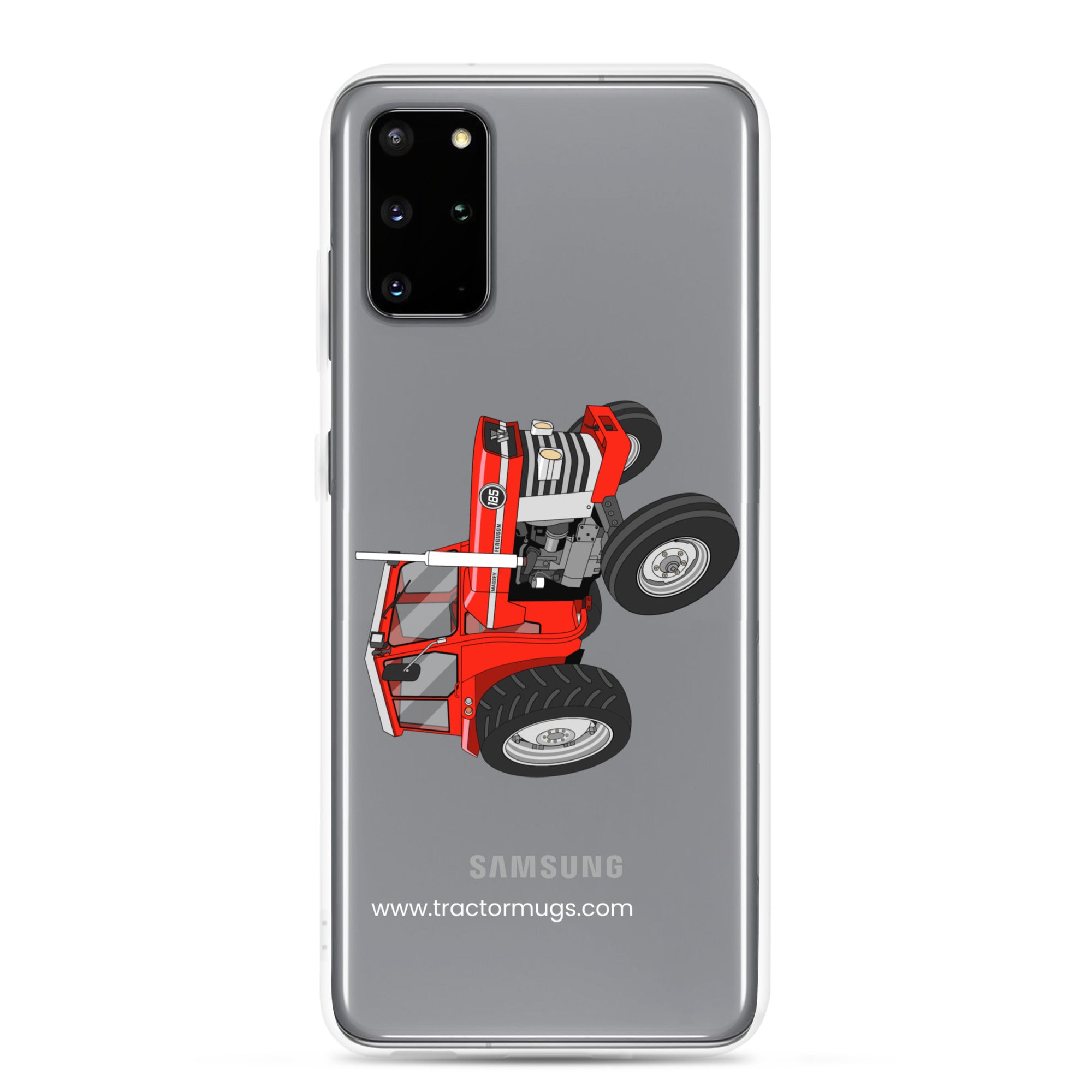 The Tractor Mugs Store Samsung Galaxy S20 Plus Massey Ferguson 185  |  Clear Case for Samsung® Quality Farmers Merch