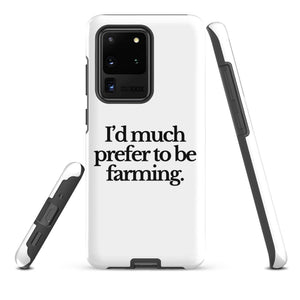 The Tractor Mugs Store Samsung Galaxy S20 Ultra I'D MUCH PREFER TO BE FARMING | Tough case for Samsung® Quality Farmers Merch