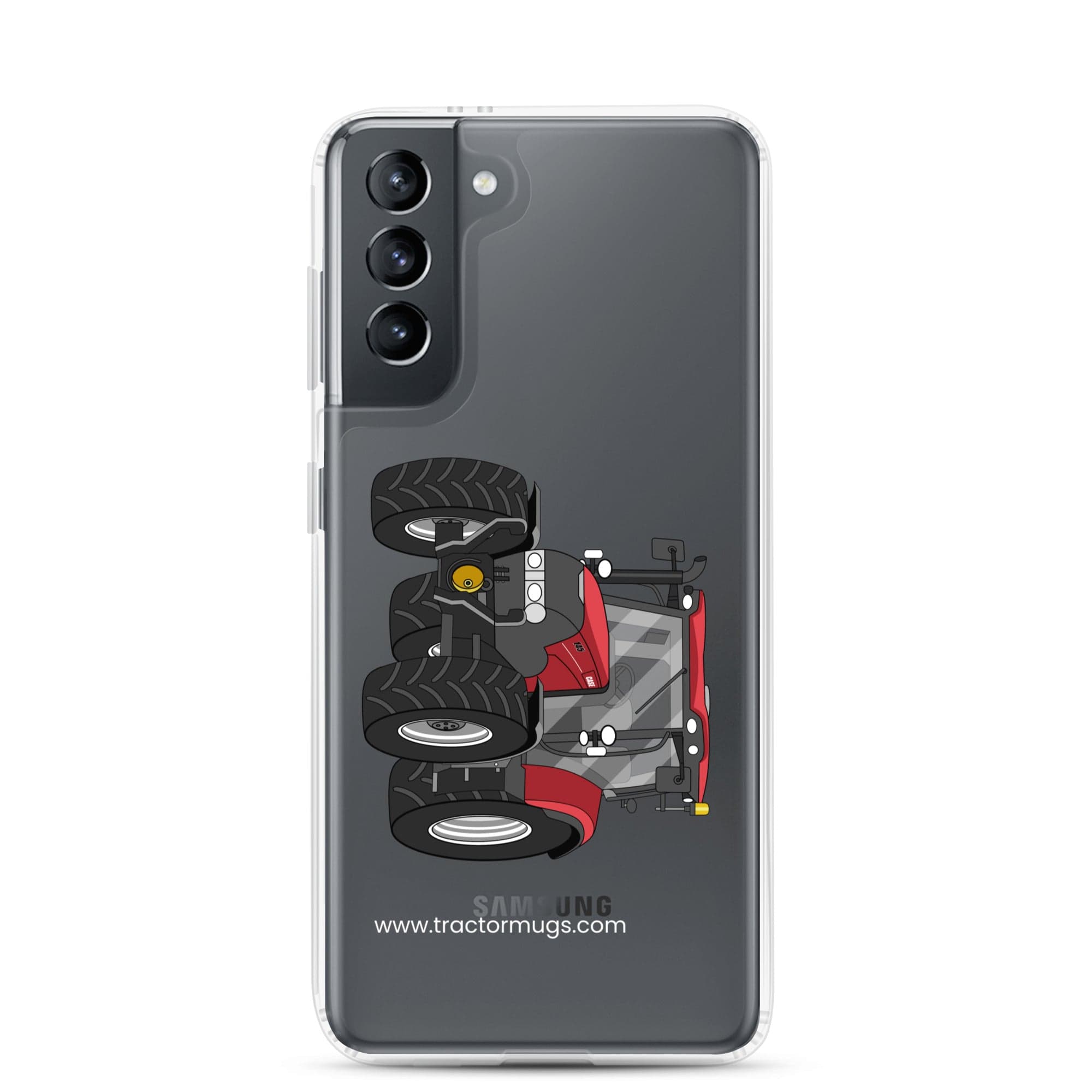 The Tractor Mugs Store Samsung Galaxy S21 Case IH Maxxum 145 | Clear Case for Samsung® Quality Farmers Merch