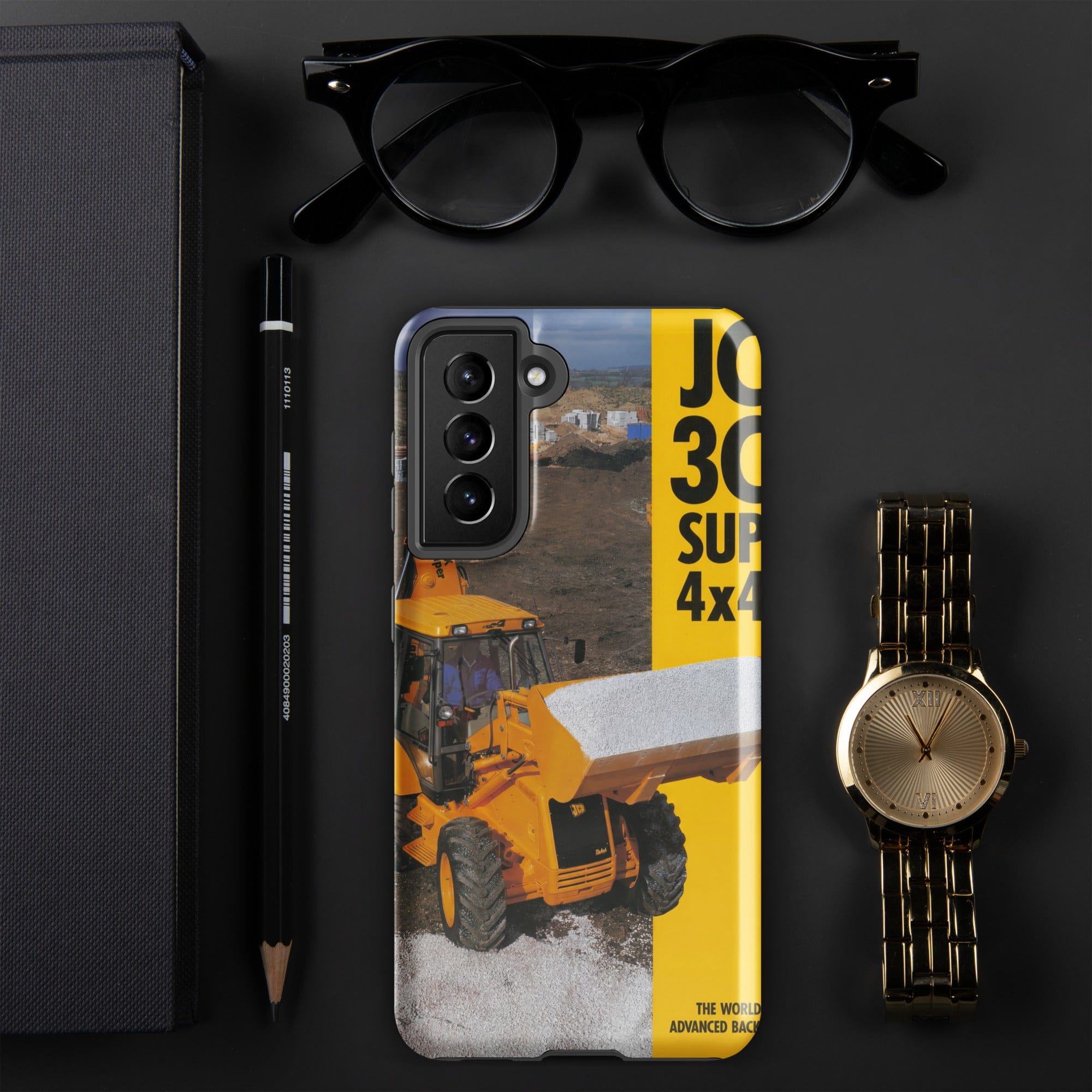 The Tractor Mugs Store Samsung Galaxy S21 FE JCB 3CX 4x4x4 Brochure | Tough case for Samsung® Quality Farmers Merch
