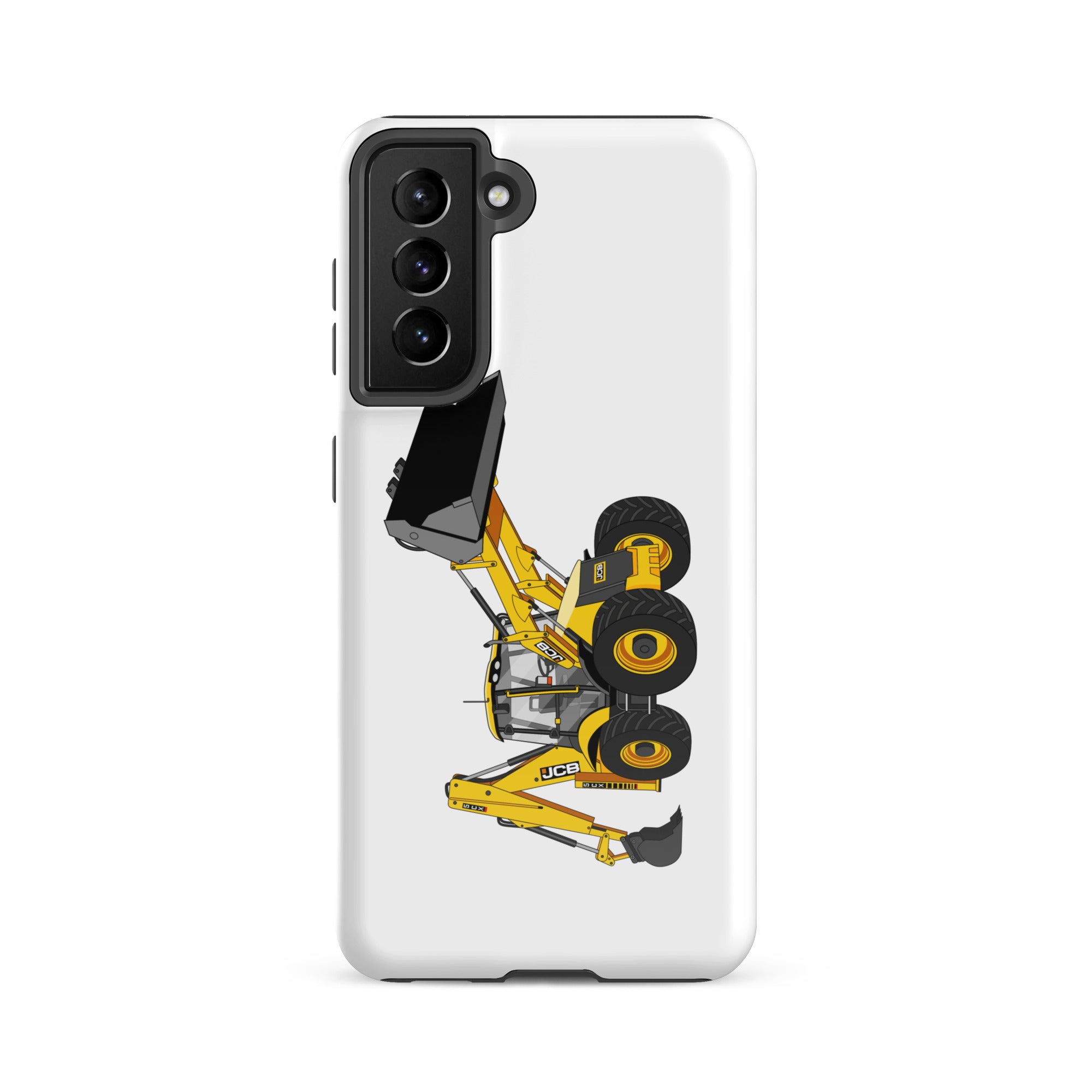 The Tractor Mugs Store Samsung Galaxy S21 FE JCB 5CX Backhoe | Tough case for Samsung® Quality Farmers Merch