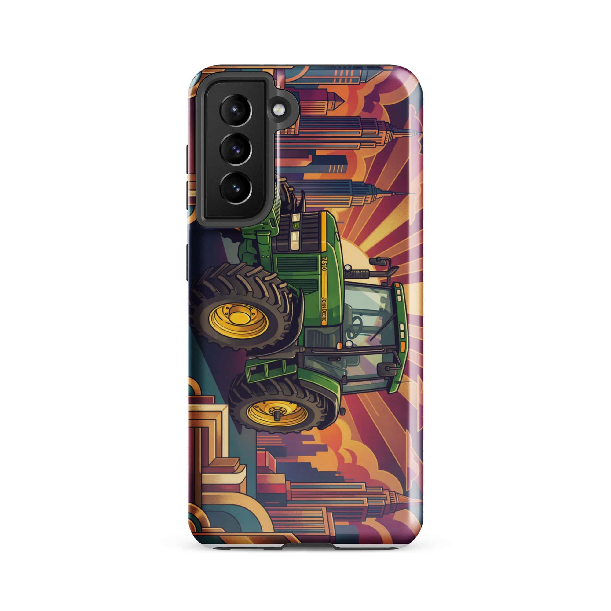 The Tractor Mugs Store Samsung Galaxy S21 FE John Deere 7810 | Art Deco Tough case for Samsung® Quality Farmers Merch