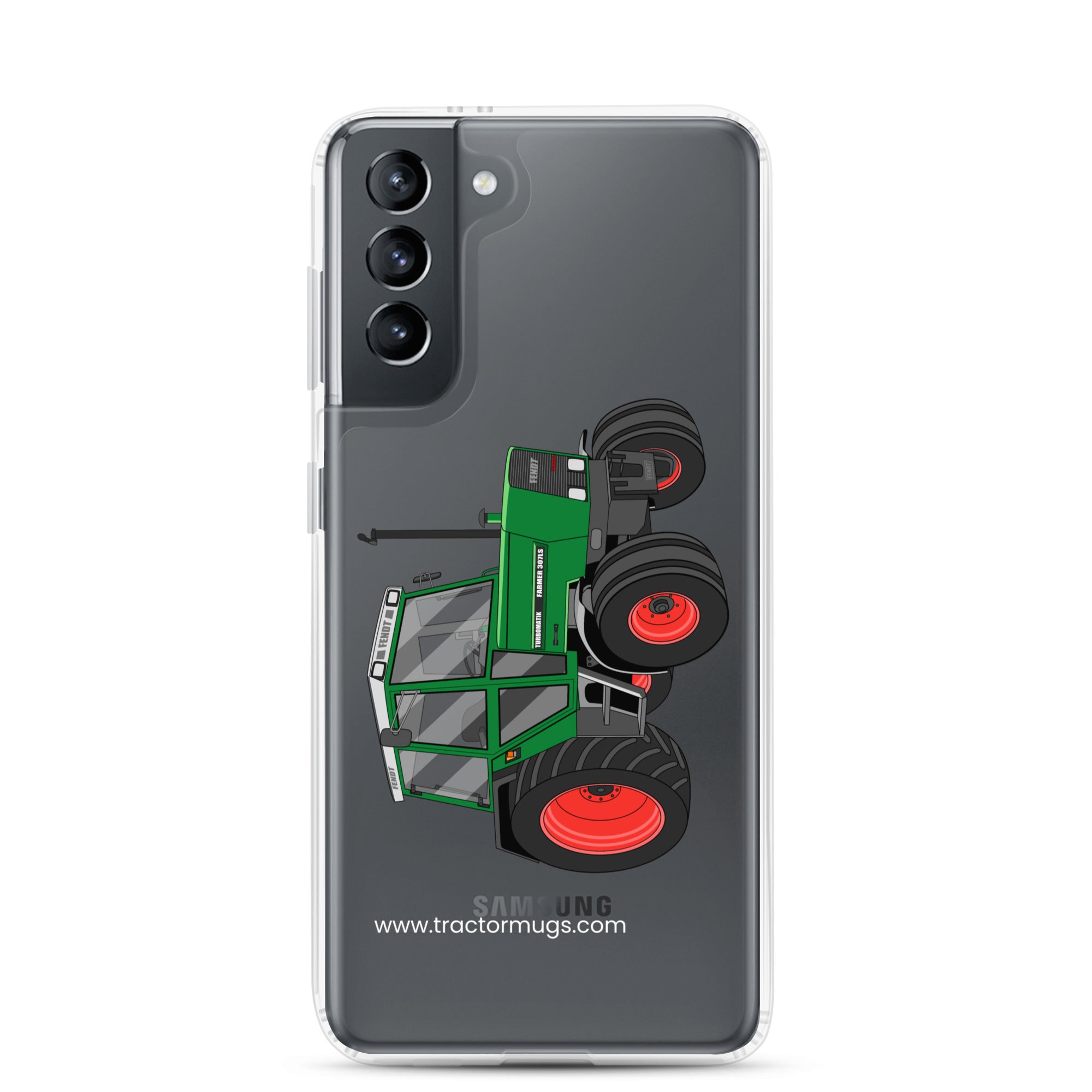 The Tractor Mugs Store Samsung Galaxy S21 Fendt Farmer TURBOMATIK 307 LSA  |  Clear Case for Samsung® Quality Farmers Merch