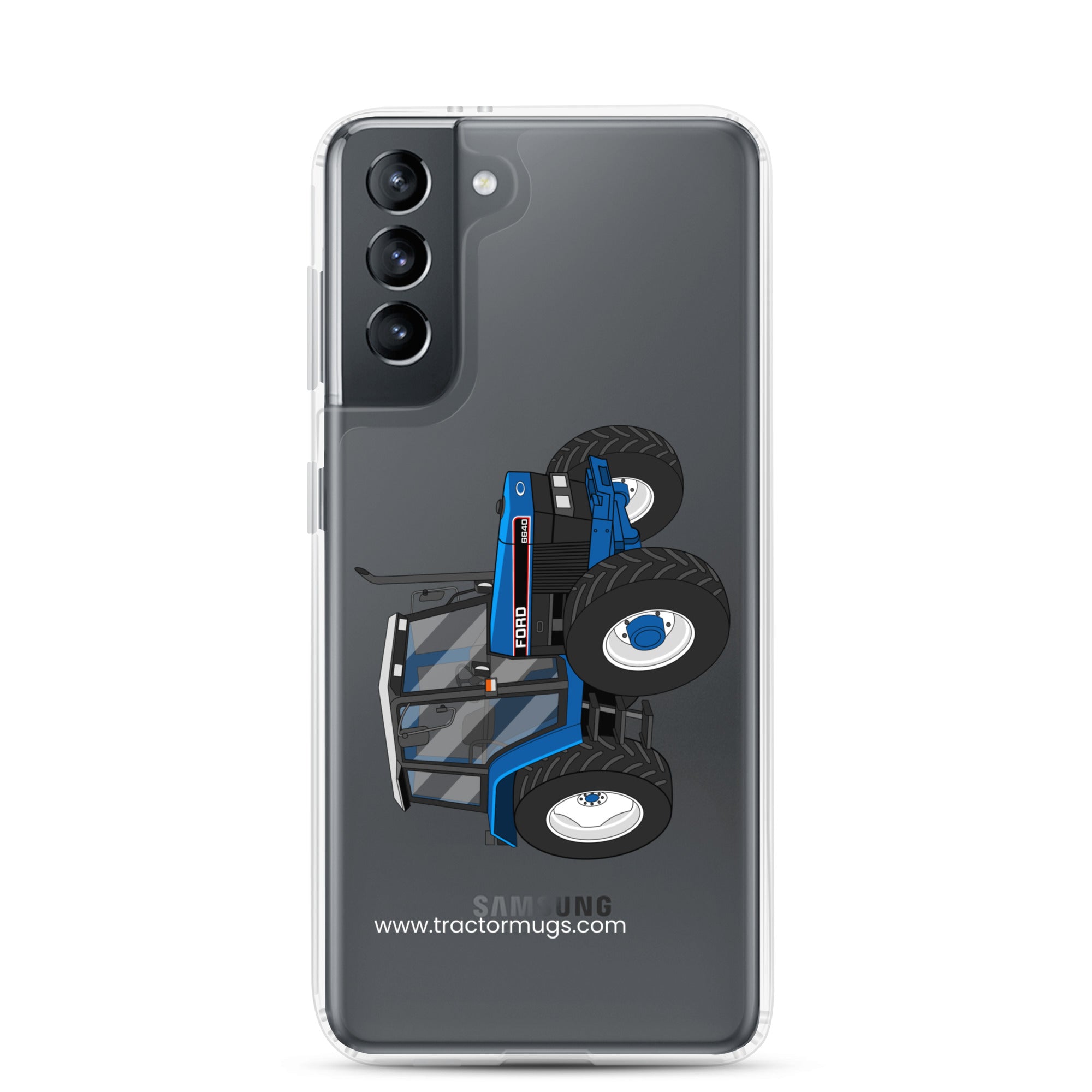 The Tractor Mugs Store Samsung Galaxy S21 Ford 6640 SE 4WD | Clear Case for Samsung® Quality Farmers Merch