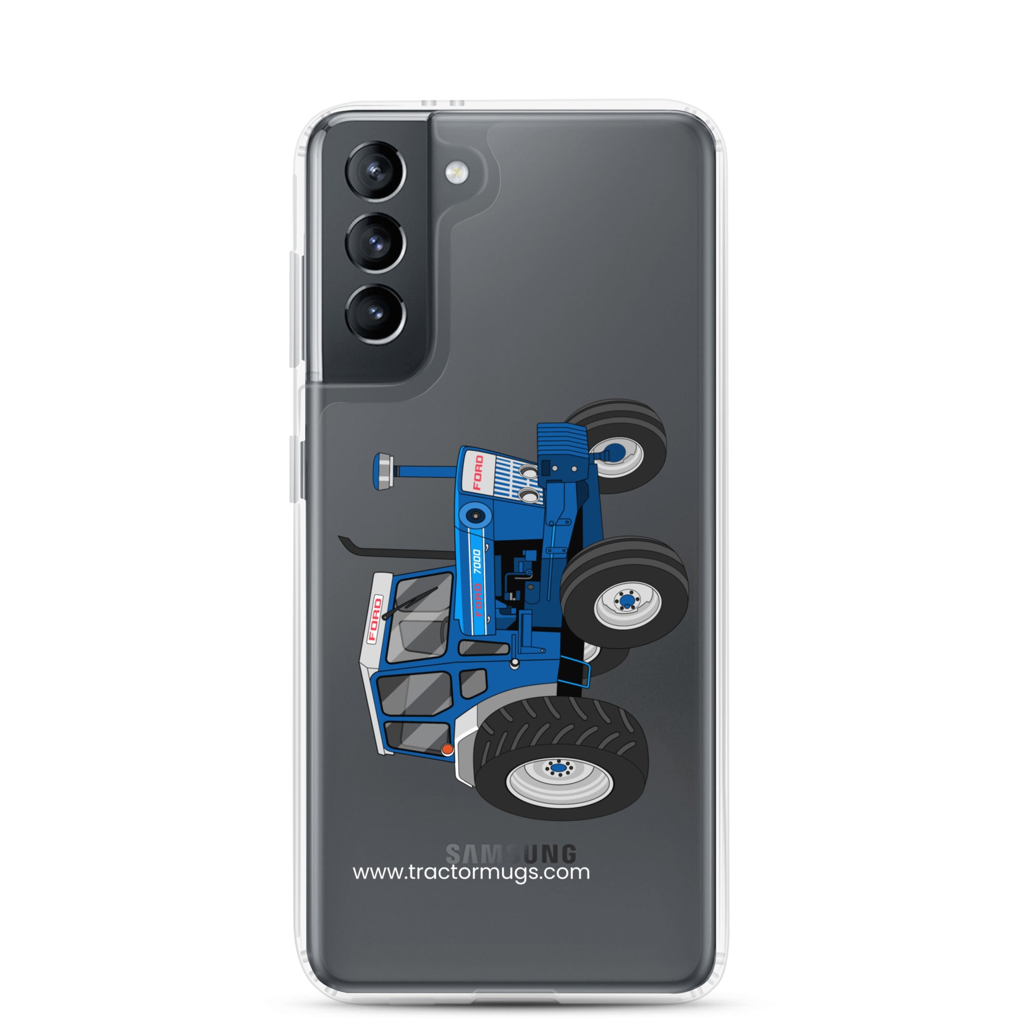 The Tractor Mugs Store Samsung Galaxy S21 Ford 7000  |  Clear Case for Samsung® Quality Farmers Merch