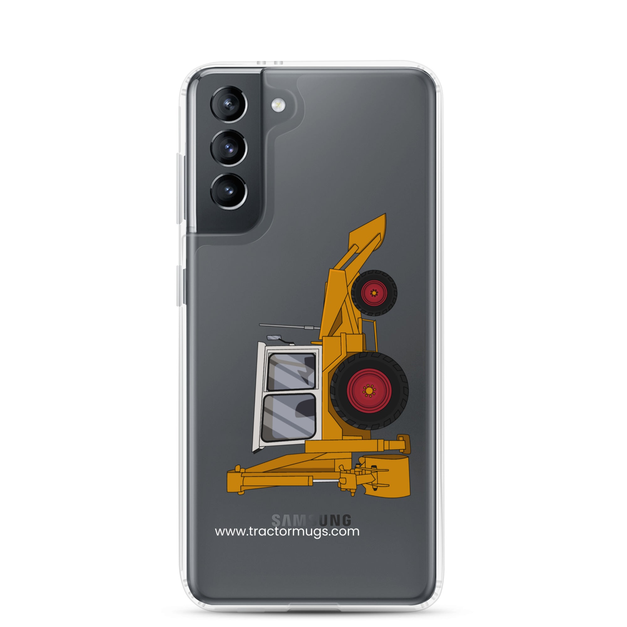 The Tractor Mugs Store Samsung Galaxy S21 JCB 3C (1975) | Clear Case for Samsung® Quality Farmers Merch