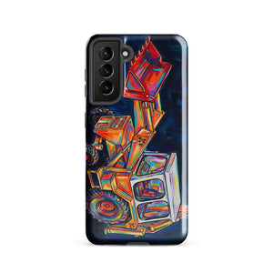 The Tractor Mugs Store Samsung Galaxy S21 JCB 3C II | Splash Art Tough case for Samsung® Quality Farmers Merch