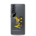 The Tractor Mugs Store Samsung Galaxy S21 JCB 5CX Backhoe | Clear Case for Samsung® Quality Farmers Merch
