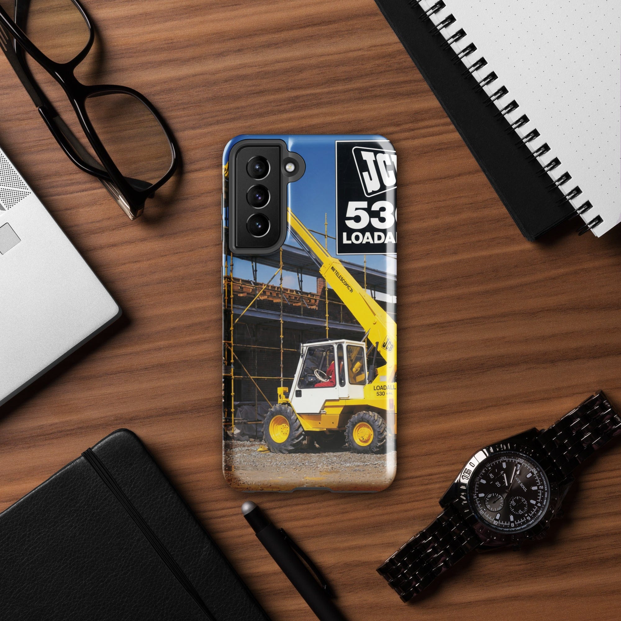 The Tractor Mugs Store Samsung Galaxy S21 JCB Loadall 530 Brochure | Tough case for Samsung® Quality Farmers Merch