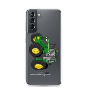 The Tractor Mugs Store Samsung Galaxy S21 John Deere 6120 M | Clear Case for Samsung® Quality Farmers Merch