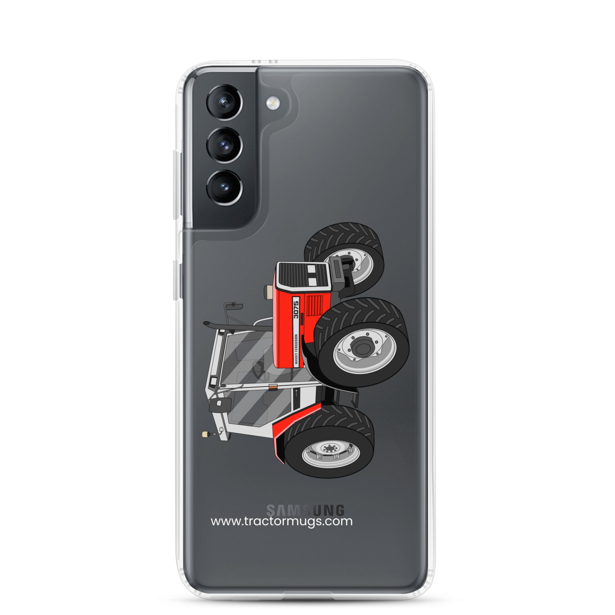 The Tractor Mugs Store Samsung Galaxy S21 Massey Ferguson 3075  |  Clear Case for Samsung® Quality Farmers Merch