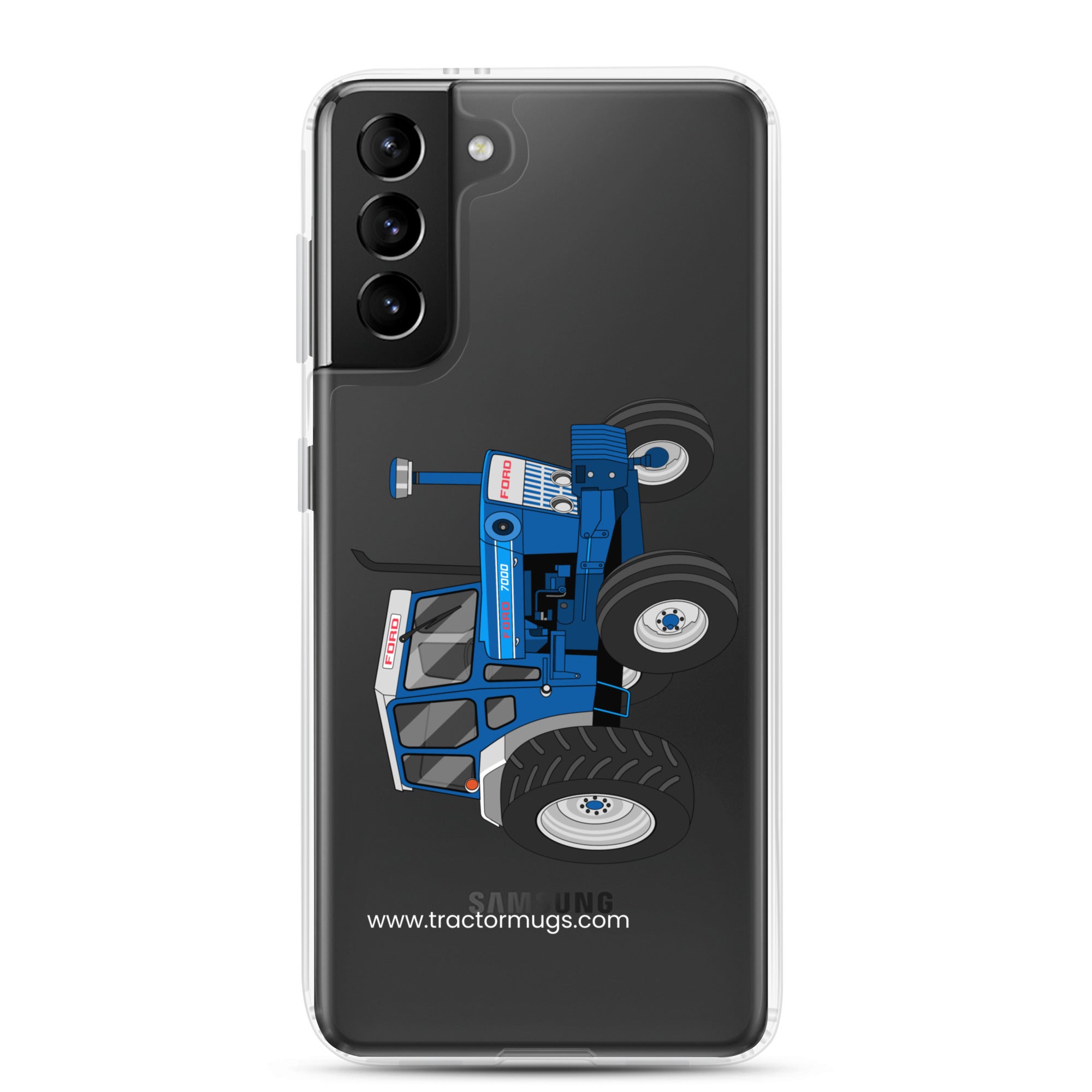 The Tractor Mugs Store Samsung Galaxy S21 Plus Ford 7000  |  Clear Case for Samsung® Quality Farmers Merch