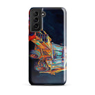 The Tractor Mugs Store Samsung Galaxy S21 Plus JCB 3CX White Cabin | Splash Art Tough case for Samsung® Quality Farmers Merch