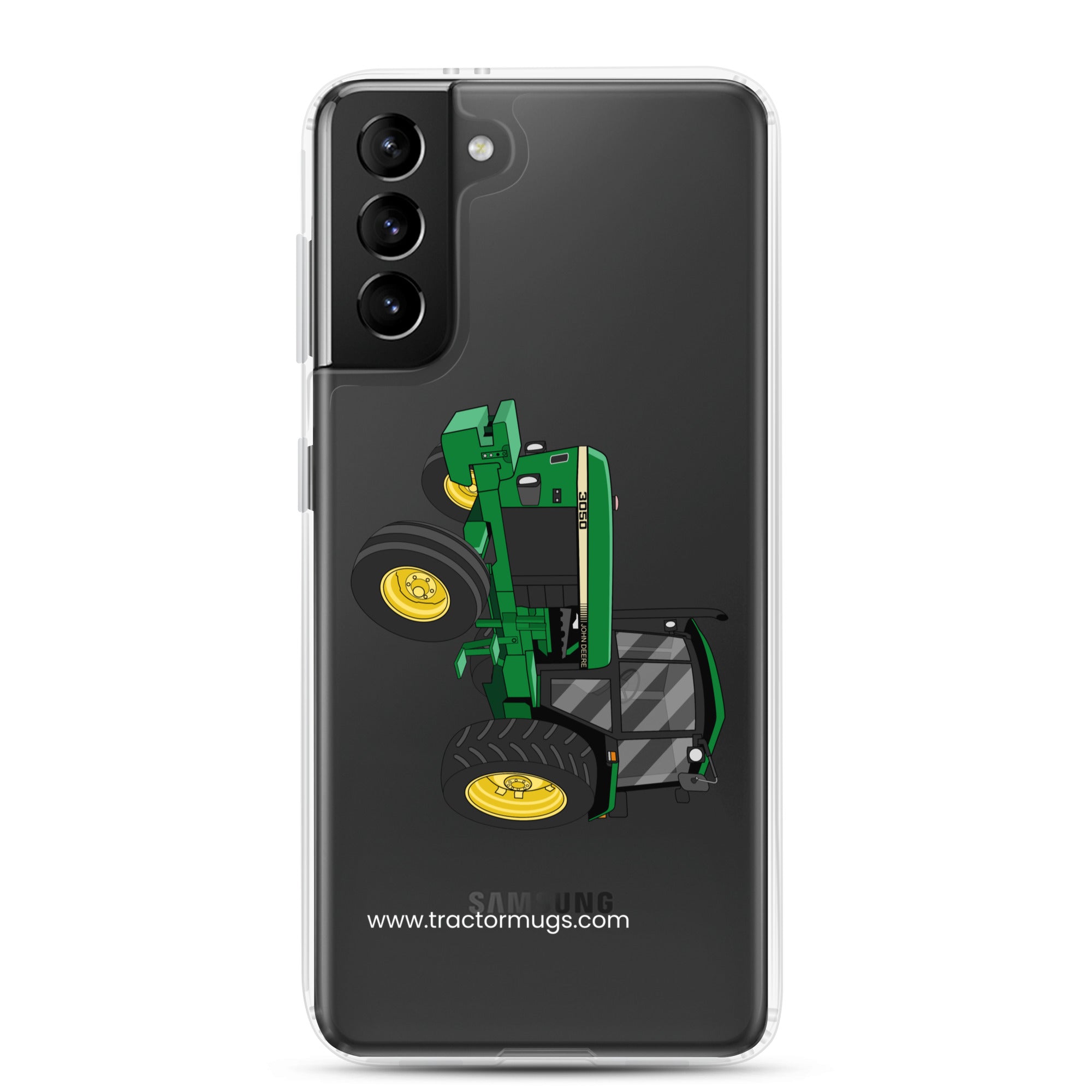 The Tractor Mugs Store Samsung Galaxy S21 Plus John Deere 3050 2WD | Clear Case for Samsung® Quality Farmers Merch